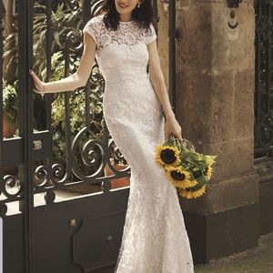 Dress, wedding dress, long gown, lace dress